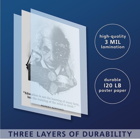 Albert Einstein Poster Inspirational and Motivational Quote (18 x 24, Laminated) - Picture 2 of 4